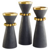 Small Parvati Candleholder in Black by Cyan Design