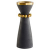 Medium Parvati Candleholder in Black by Cyan Design