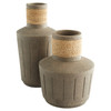 Squat Hydria Vase Designed by J Kent Martin in Natural Taupe by Cyan Design