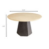 Lamu Dining Table in Natural Oak & Black by Cyan Design