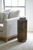 Cairo Side Table Designed by J Kent Martin in Faux Horn by Cyan Design