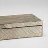Large Triton Rectangle Box in Smoke by Cyan Design