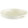 Large Triton Round Tray in Pearl by Cyan Design