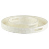Large Triton Round Tray in Pearl by Cyan Design
