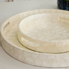 Small Triton Round Tray in Pearl by Cyan Design