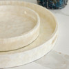 Small Triton Round Tray in Pearl by Cyan Design