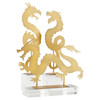 Haku Dragon in Gold Horizontal by Cyan Design