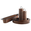 Large Papeete Canister in Brown by Cyan Design