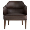 Agata Chair in Dark Brown Leather by Cyan Design