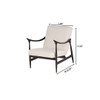 Oscar Arm Chair in Cream Basket Weave in Dark Brown