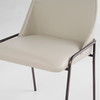 Suez Dining Chair in Taupe Leather 