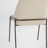 Suez Dining Chair in Taupe Leather 