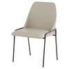 Suez Dining Chair in Taupe Leather 