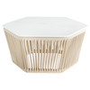 Hexagon Table in White & Beige by Cyan Design