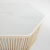 Hexagon Table in White & Beige by Cyan Design