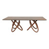Elo Dining Table in Natural & Dark Brown by Cyan Design