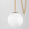 Rockport 1-Light Pendant in Aged Brass & Brown by Cyan Design