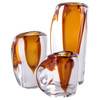 Large Rovno Vase in Amber & Clear by Cyan Design