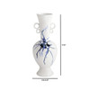 Medium Nola Vase Designed by Seth Vaughn in White, Blue & Black by Cyan Design