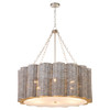 Nickel Boracay Chandelier in Brushed Grey by Cyan Design