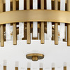 Cassio 4 Light Flush Mount in Aged Brass by Cyan Design