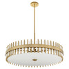 Cassio 8 Light Pendant in Aged Brass by Cyan Design