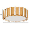 Volterra 4 Light Flush Mount in Aged Brass by Cyan Design