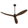 Walnut Bora Bora 62″ Ceiling Fan in Black by Cyan Design