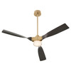 Alisio 58″ Ceiling Fan in Aged Brass & Dark Walnut by Cyan Design