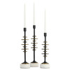 Medium Barcelo Candleholder in Antique Bronze, White & Brass by Cyan Design