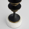 Small Barcelo Candleholder in Antique Bronze, White & Brass by Cyan Design