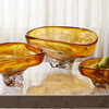 Medium Alistair Bowl in Amber Clear by Cyan Design