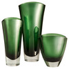 Small Muzo Vase in Emerald Green Clear by Cyan Design
