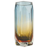 Short Alba Vase in Blue & Amber Orange by Cyan Design