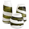 Large Denali Vase in Iridescent White & Green by Cyan Design