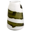 Medium Denali Vase in Iridescent White & Green by Cyan Design