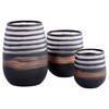 Medium Midnight Road Vase in Black & Copper by Cyan Design