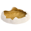 Small Selene Low Bowl in White & Gold by Cyan Design