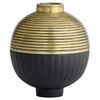 Orb Box in Matte Black & Antique Brass by Cyan Design