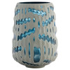 Medium Strata Vase in White & Blue by Cyan Design
