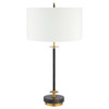 Santiago Table Lamp in Black, Brass & White by Cyan Design
