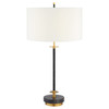 Santiago Table Lamp in Black, Brass & White by Cyan Design
