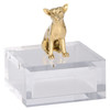 Brass Lago Box in Clear by Cyan Design