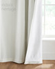 Oxford Linen Cotton Pinch Pleat Curtain in White by Ellora Casa by India's Heritage