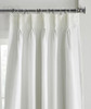 Oxford Linen Cotton Pinch Pleat Curtain in White by Ellora Casa by India's Heritage