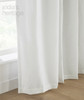 Oxford Linen Cotton Pinch Pleat Curtain in White by Ellora Casa by India's Heritage