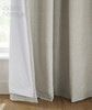 Oxford Linen Cotton Pinch Pleat Curtain in Natural by Ellora Casa by India's Heritage