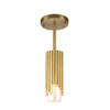 Marvel 1-Light Flush Mount Pendant in Aged Brass By Lucas + McKearn