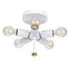 Fletcher 3 Light 22" Flush Mount in Aged Brass By Lucas + McKearn
