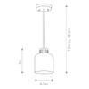 York 1 Light Duo-Mount Pendant in Black By Lucas + McKearn